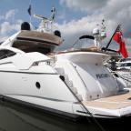 The £3.1 milliom Sunseeker stars at motor boat show