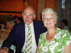 BID SPEECH: Dr Vince Cable and Dr Sue Farrant at the dinner in Dorchester